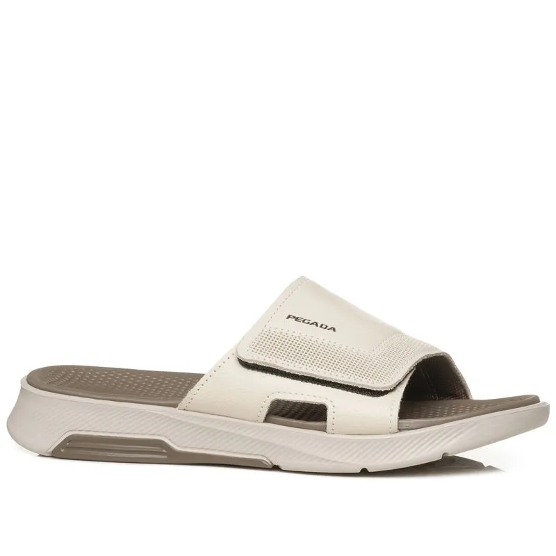 Chinelo Pegada Masculino em Couro Milk 134705-01 41