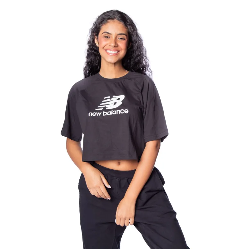 Cropped Feminino New Balance Essentials Preto - P
