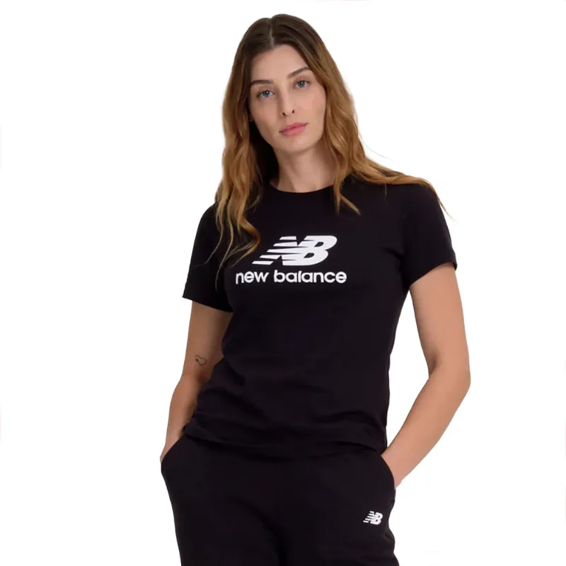Camiseta Feminina New Balance Essentials Algodão Preto - M