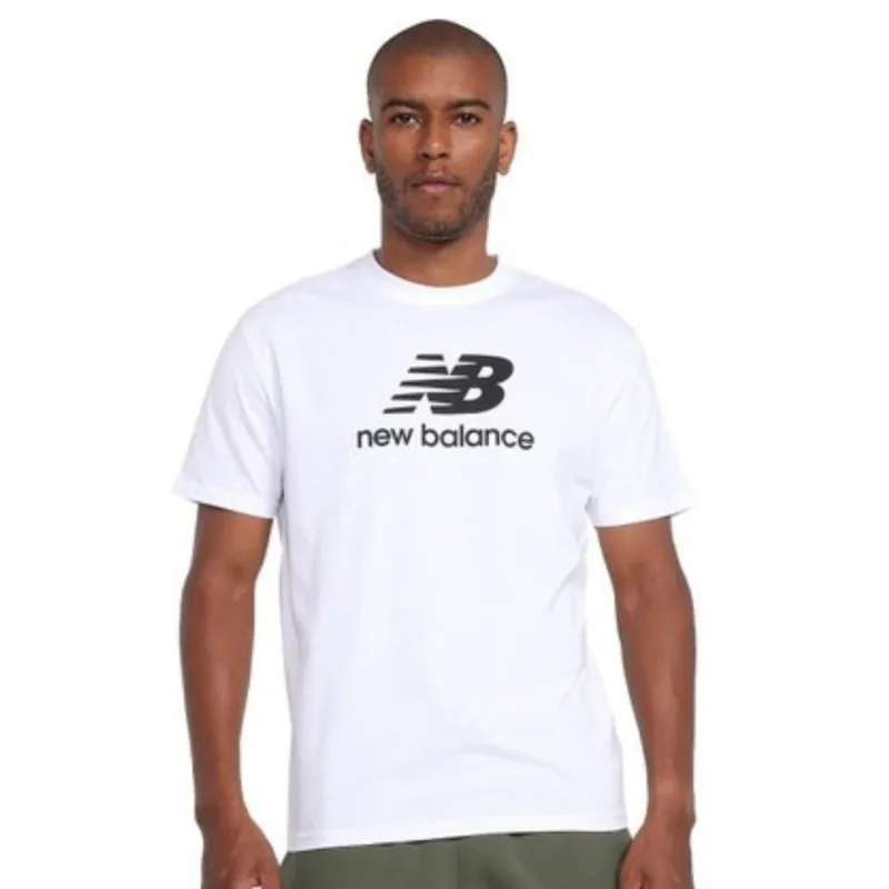 Camiseta Masculina New Balance Essentials MT41502B M / Branco