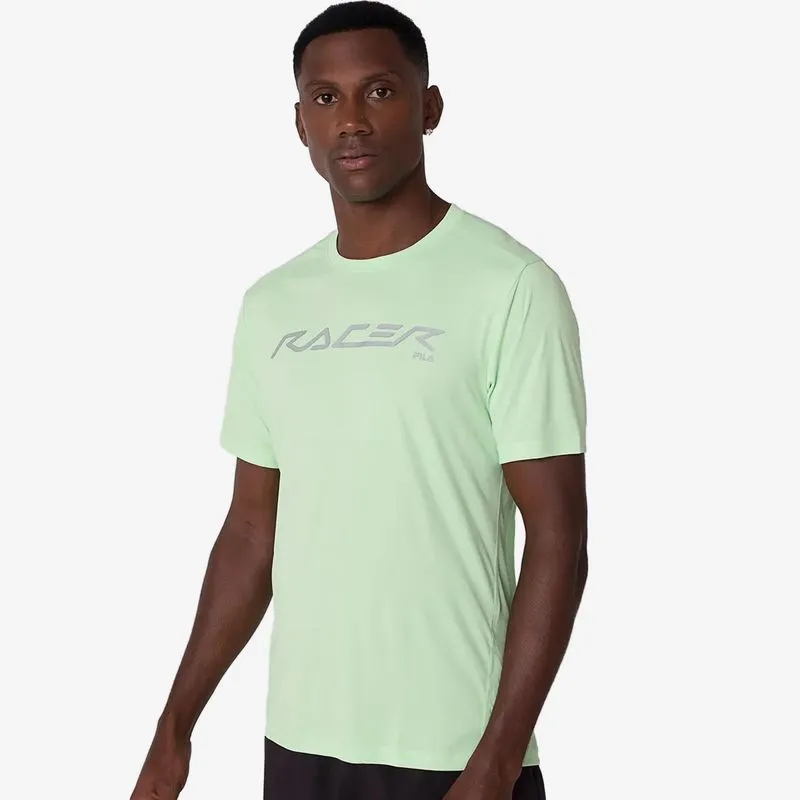 REMERA HOMBRE FILA BASIC RUN REFLECTIVE - VERDE FLUOR LIGHT - XL