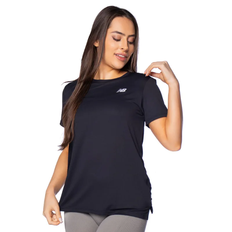 Camiseta Feminina New Balance Sport Essentials Preto - G