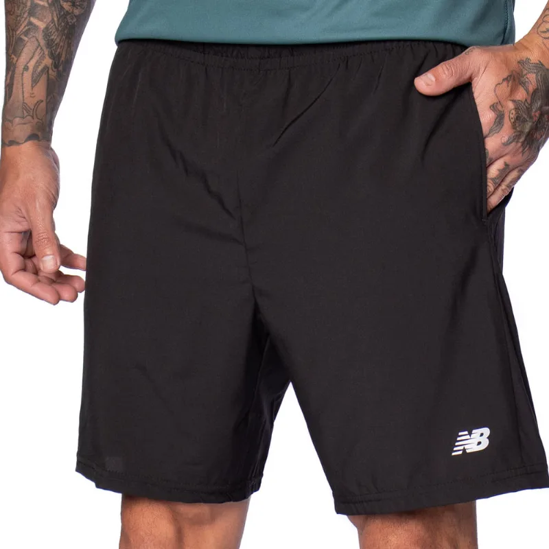 Bermuda Masculina New Balance Essentials Tactel Preto - G