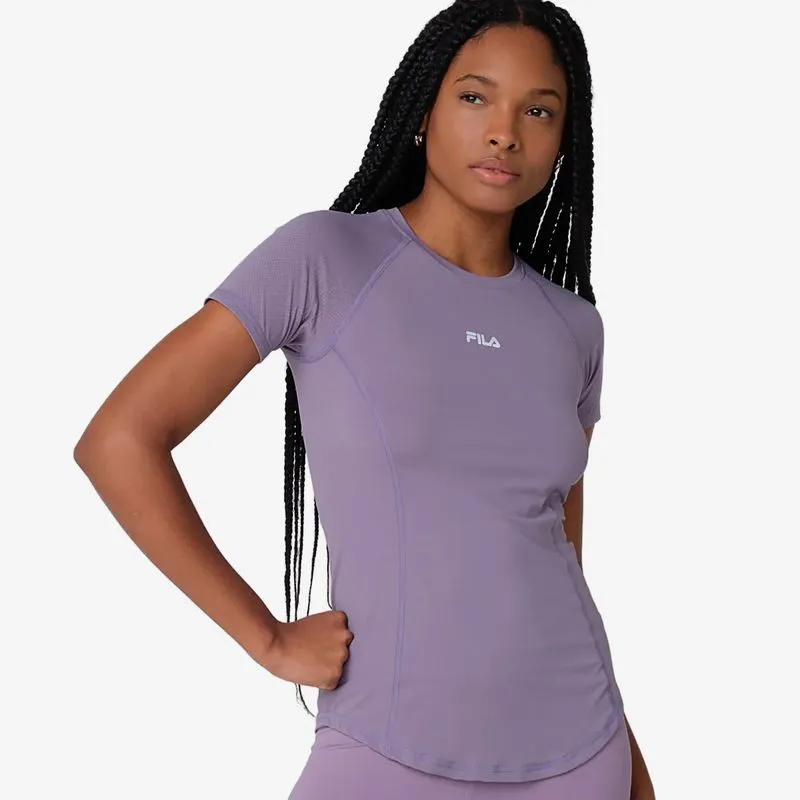 REMERA MUJER FILA RACER - AZUL GRANITO - L