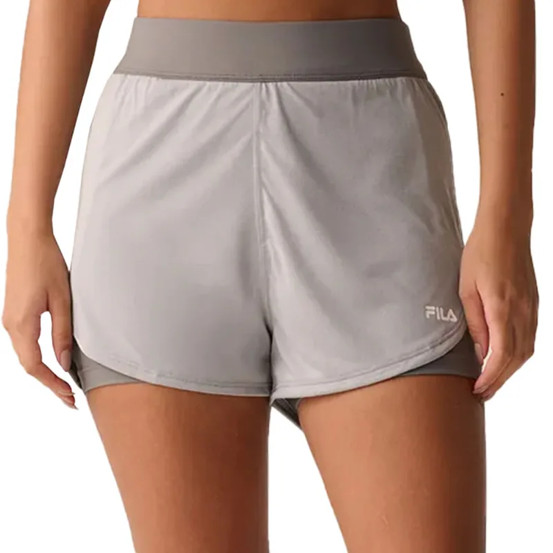 Short Feminino Fila Double Basic Train II Cinza - G