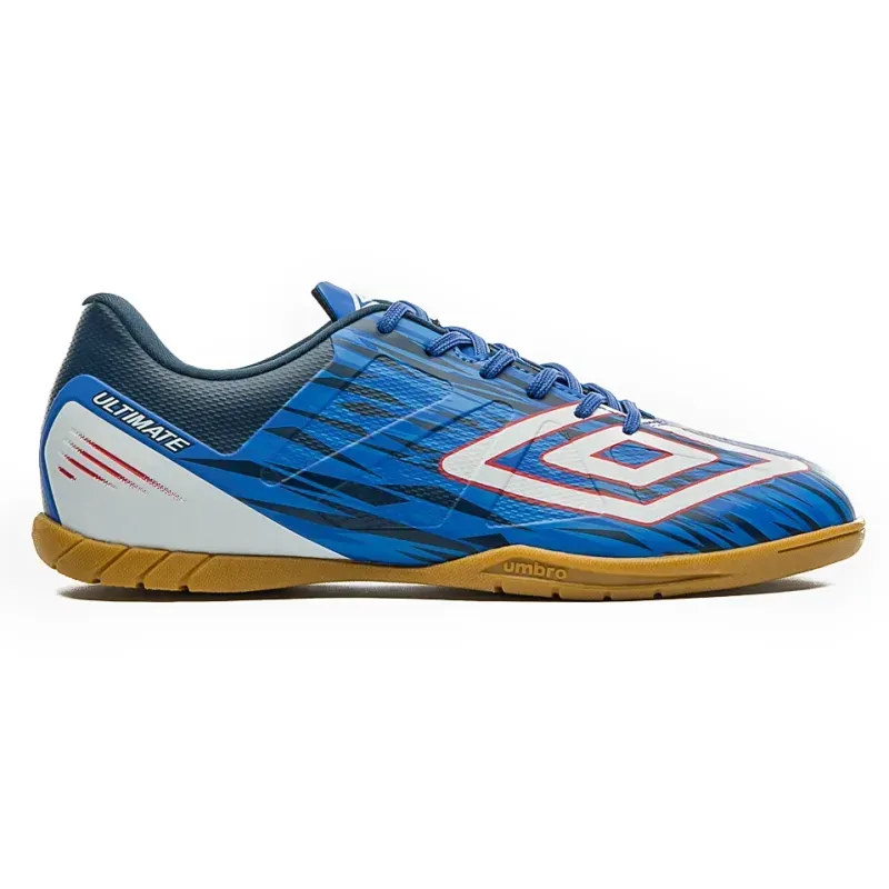 Chuteira Futsal Umbro Ultimate Masculino Azul ROYAL/BRANCO/ROCOCCO RED - 38