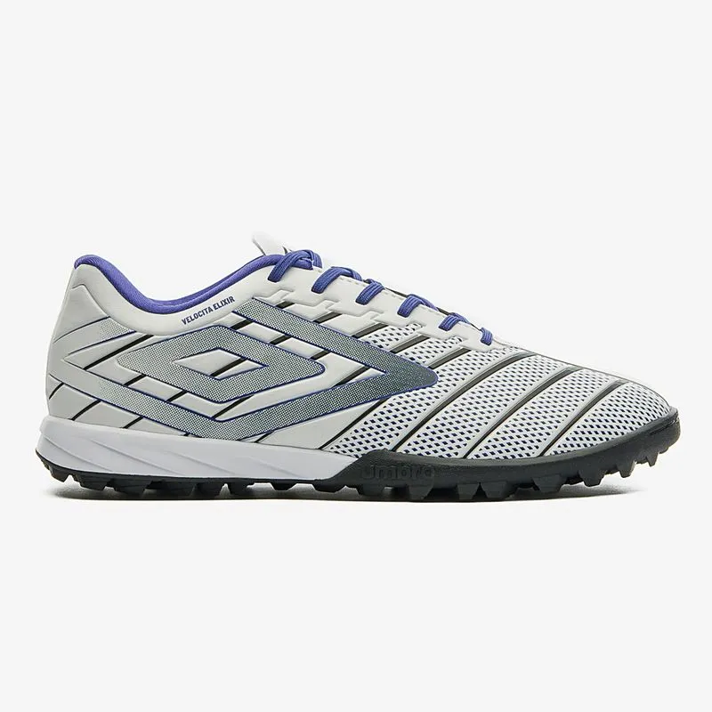 BOTIN SINTETICO UMBRO VELOCITA ELIXIR CLUB - BLANCO/PRETO/AZUL - 44