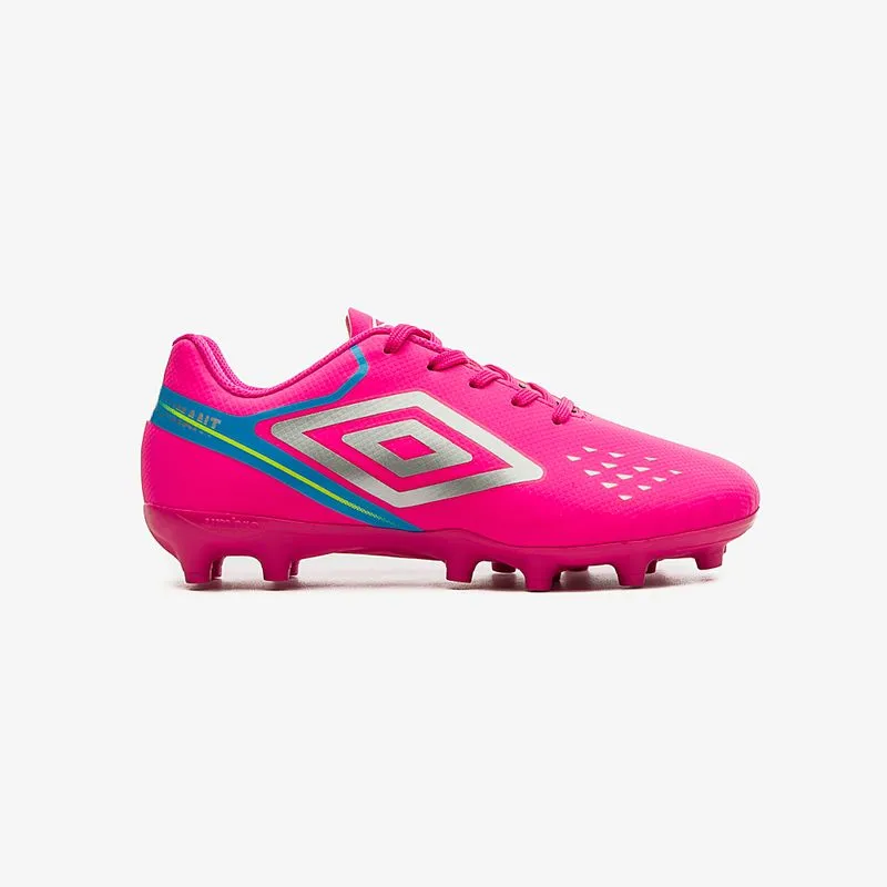 BOTIN CAMPO UMBRO ADAMANT TOP SPEED JR - ROSA/AZUL/GRIS - 36