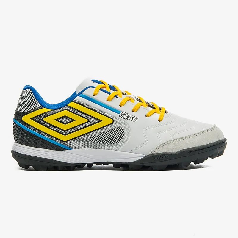 BOTIN SINTETICO UMBRO PRO 5 BUMP CLUB - BLANCO/AMARILLO/NEGRO - 42