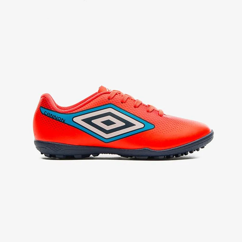 BOTIN SINTETICO UMBRO CANNON JR - CORAL/ROJO/AZUL - 31