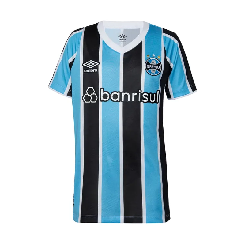 Camisa Juvenil Umbro Grêmio Oficial 1 2024 Azul/preto - 10