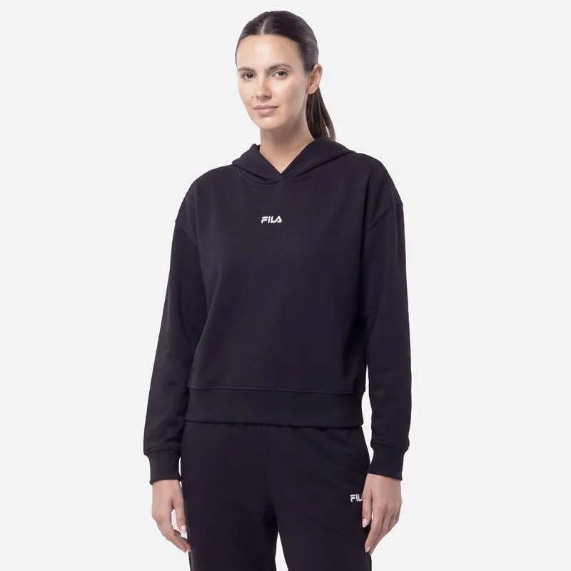 BUZO CANGURO FEMENINO FILA BASIC CLASSIC LIGHT - NEGRO/BLANCO - S