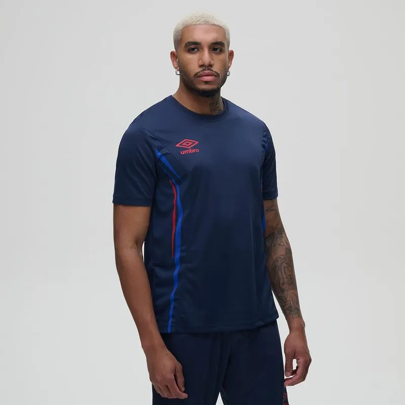 CAMISETA PERSONALIZADA MASCULINO UMBRO RUSH - MARINO/CINZA/ROJO - S