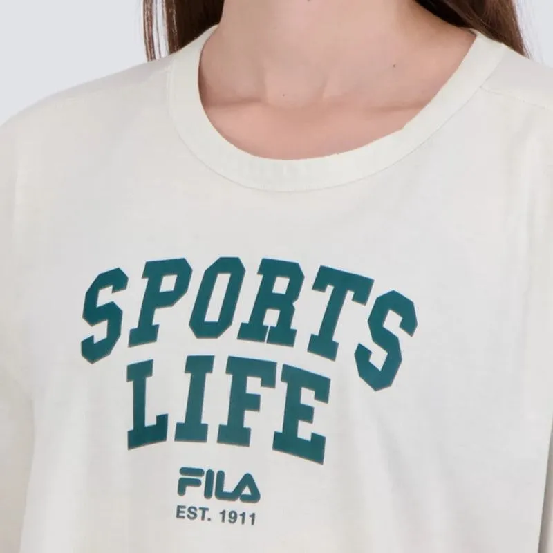 Regata Fila Comfort Smart Cotton Feminino Off White Gardenia Mescla