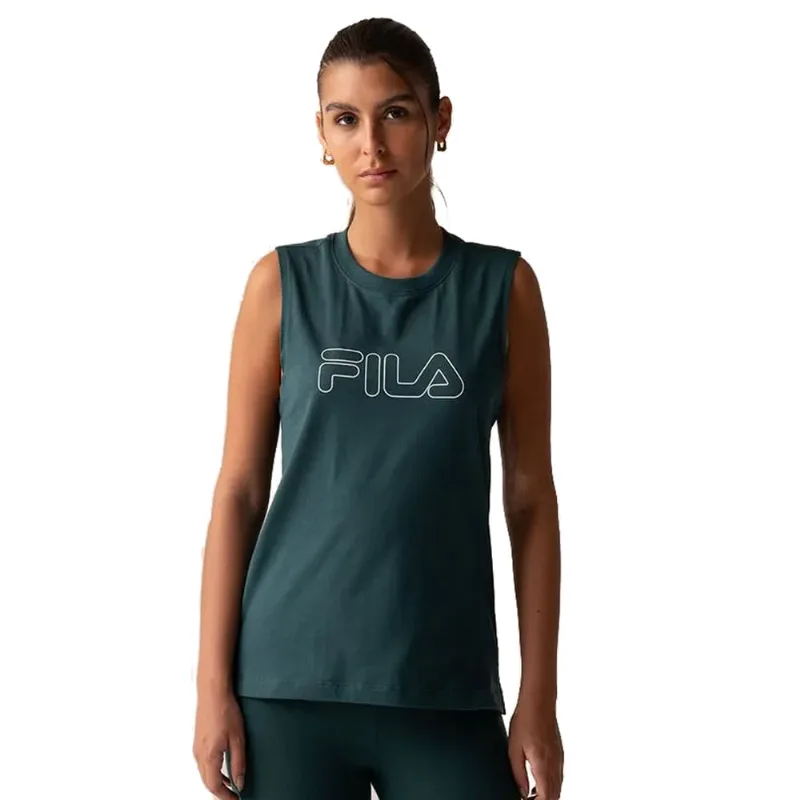Regata Feminina Fila Basic Outline Verde Escuro - M