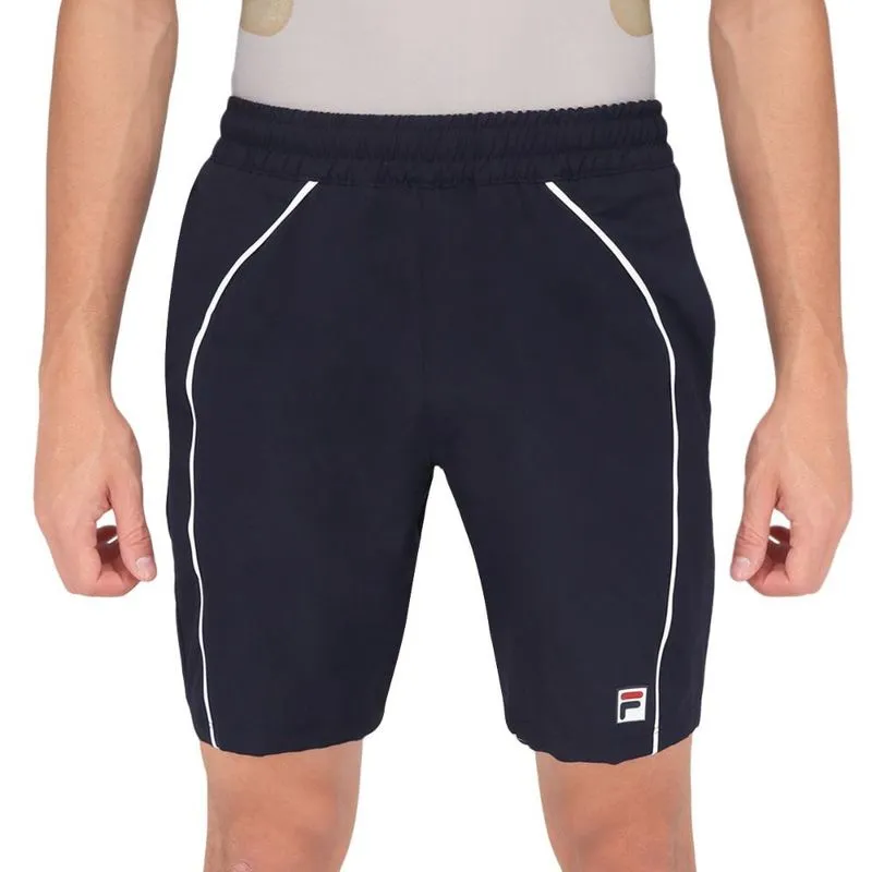 Shorts Fila Backspin Color Block Marinho Branca e Amarelo