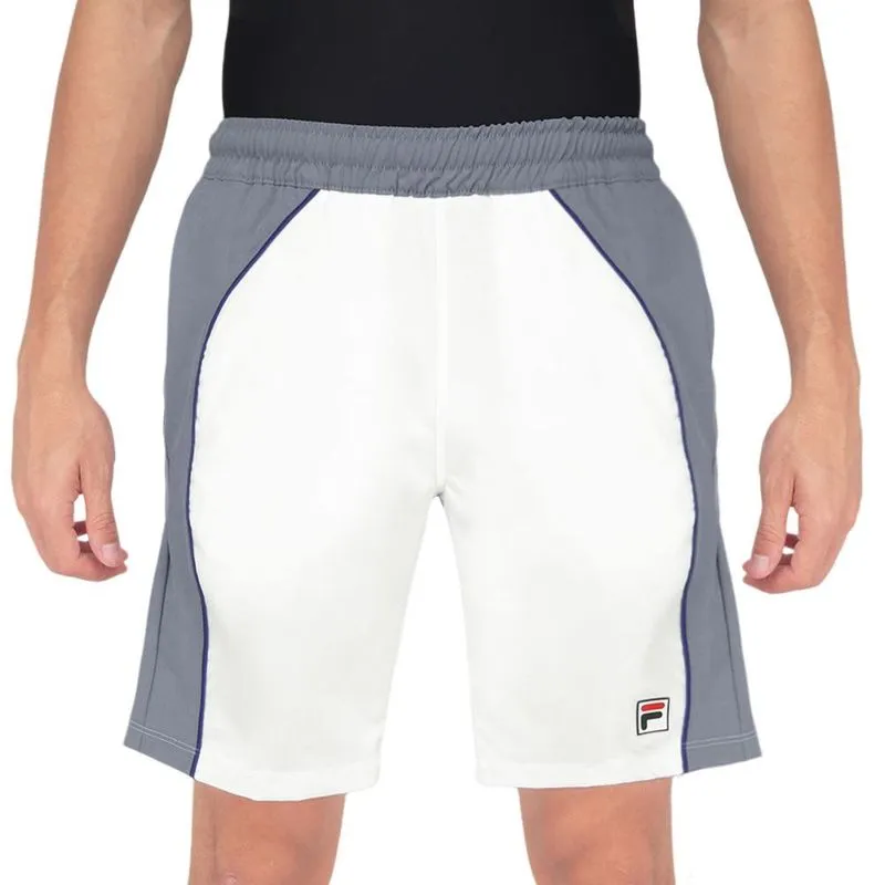 Shorts Fila Backspin Color Block Branco e Azul