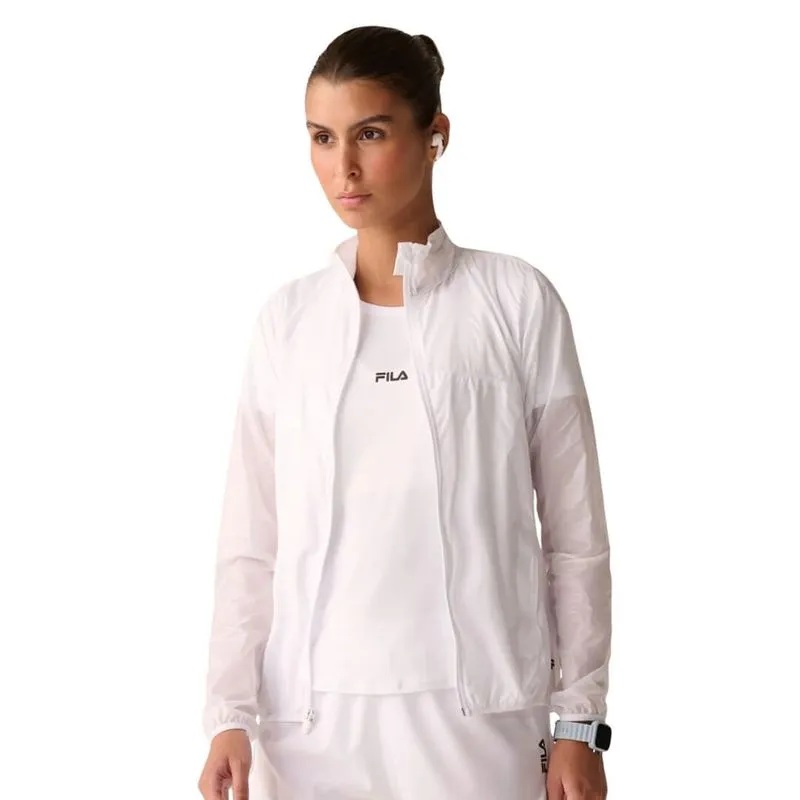 Jaqueta Feminina Fila 1250635 Corta Vento Core Run M / BRANCO/PRETO