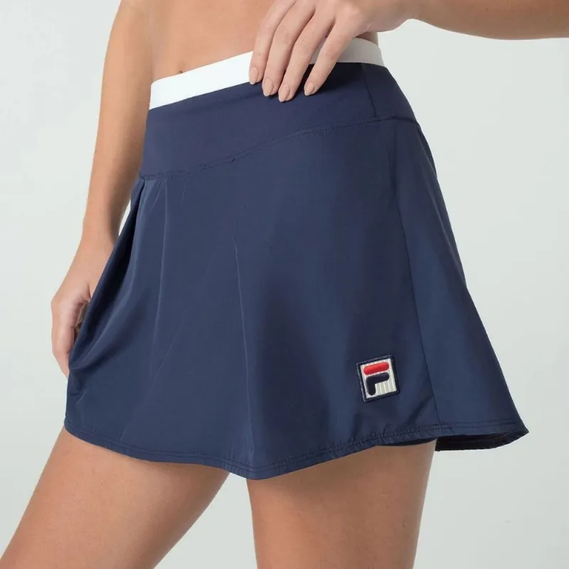 Short Saia Fila Tennis Basic Feminino M / Azul