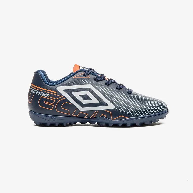 BOTIN SINTETICO UMBRO TECHNO JR - MARINO/BLANCO/NARANJA - 32