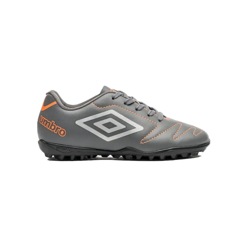 Chuteira Society Umbro Class 2.2 Grafite Jr Infantil GRAFITE/LARANJA/CINZA - 34