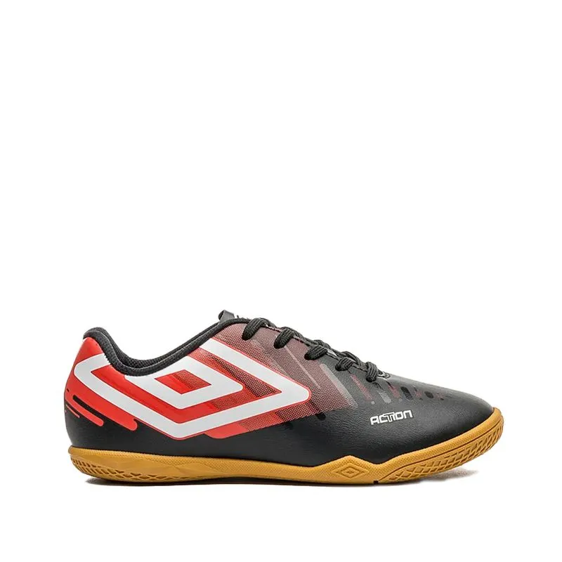 Chuteira Futsal Infantil Umbro Action Jr Preto/vermelho - 32