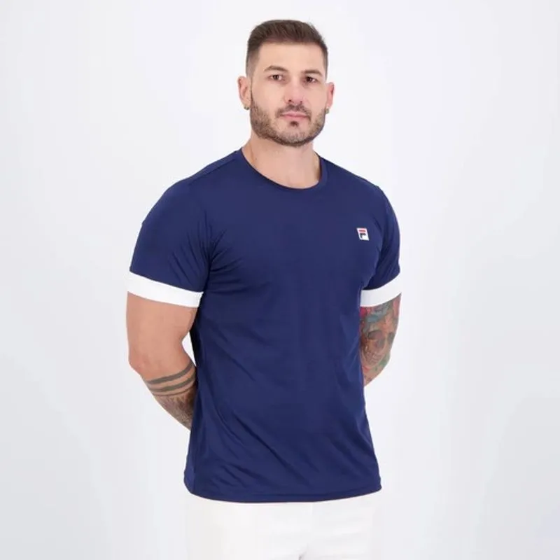 Camiseta Fila Player F-Box ii Masculino Marinho e Branco