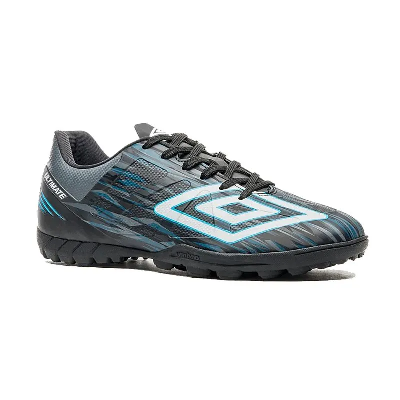 Chuteira Society Umbro Ultimate Masculina Preta PRETO/GRAFITE/AZUL - 39