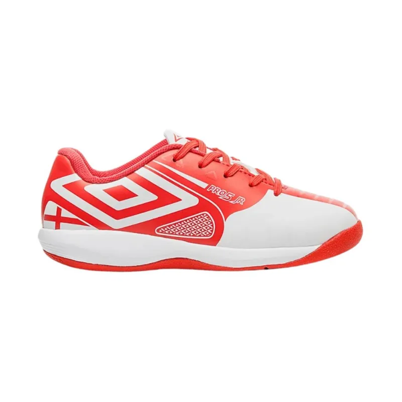 Chuteira Futsal Umbro Infantil Pro 5 Jr England 28 / Branco