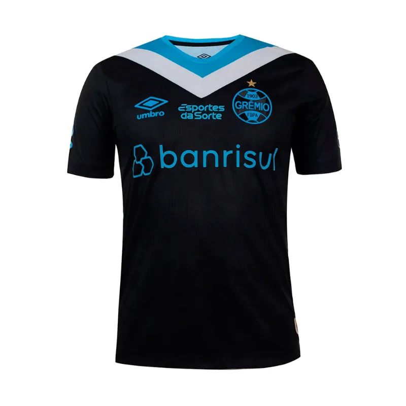 Camisa Masculina Umbro Grêmio Oficial 3 2024 Jogador S/N Preto/azul - G