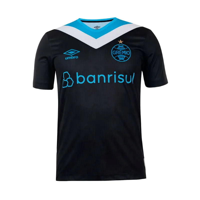 Camisa Masculina Umbro Grêmio Oficial 3 2024 Torcedor S/N Preto/azul - 4GG