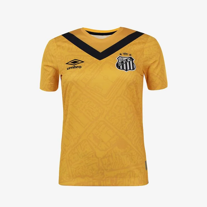Camisa Umbro Santos Of.3 2024 Amarelo Feminina M