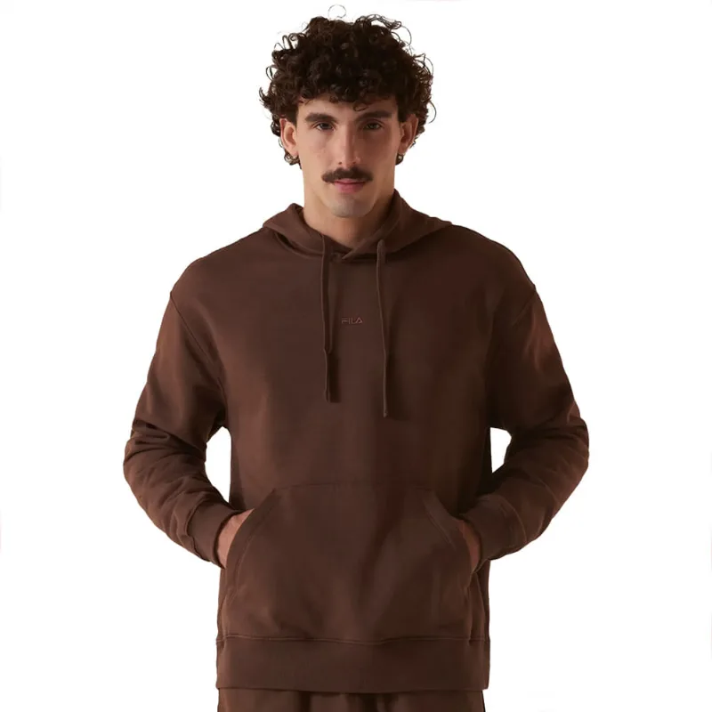 Moletom Masculino Fila Classic Capuz Marrom - P