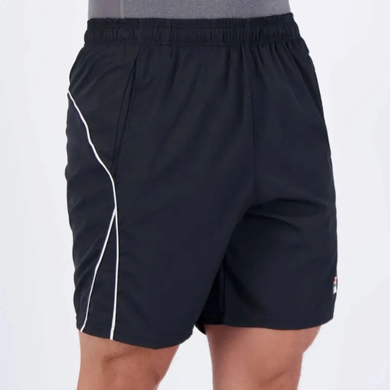 Bermuda Fila Tennis Line ii Masculino Preto e Branco