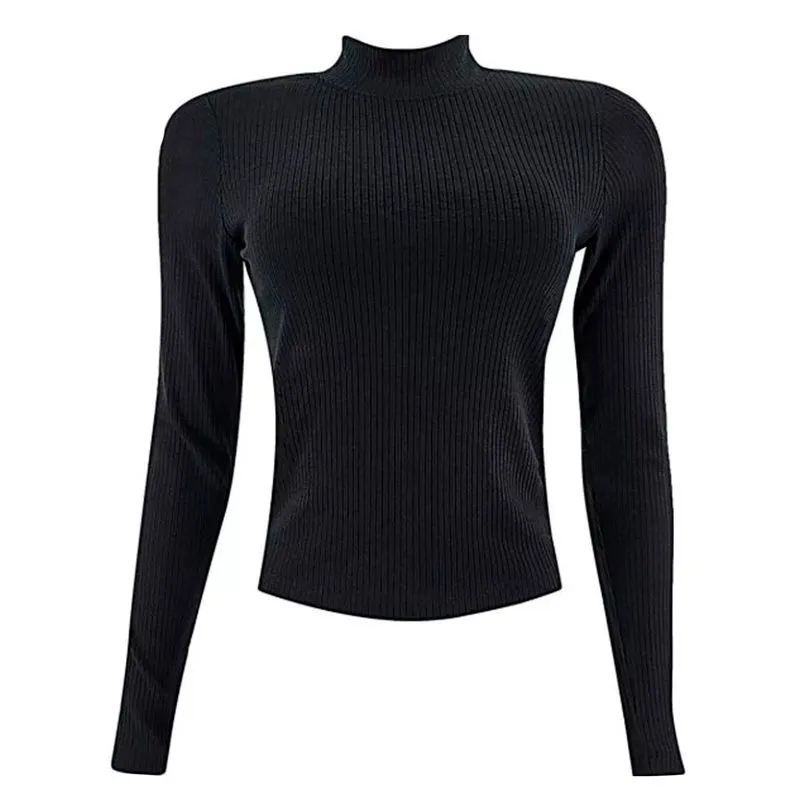 REMERA MANGA LARGA MUJER FILA ESSENTIALS CANELA - NEGRO - L