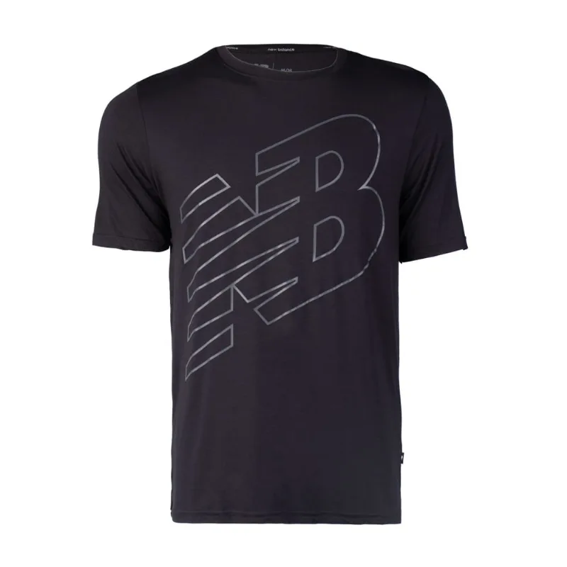 Camiseta Masculina New Balance Logo Performance Manga Curta Preto - G
