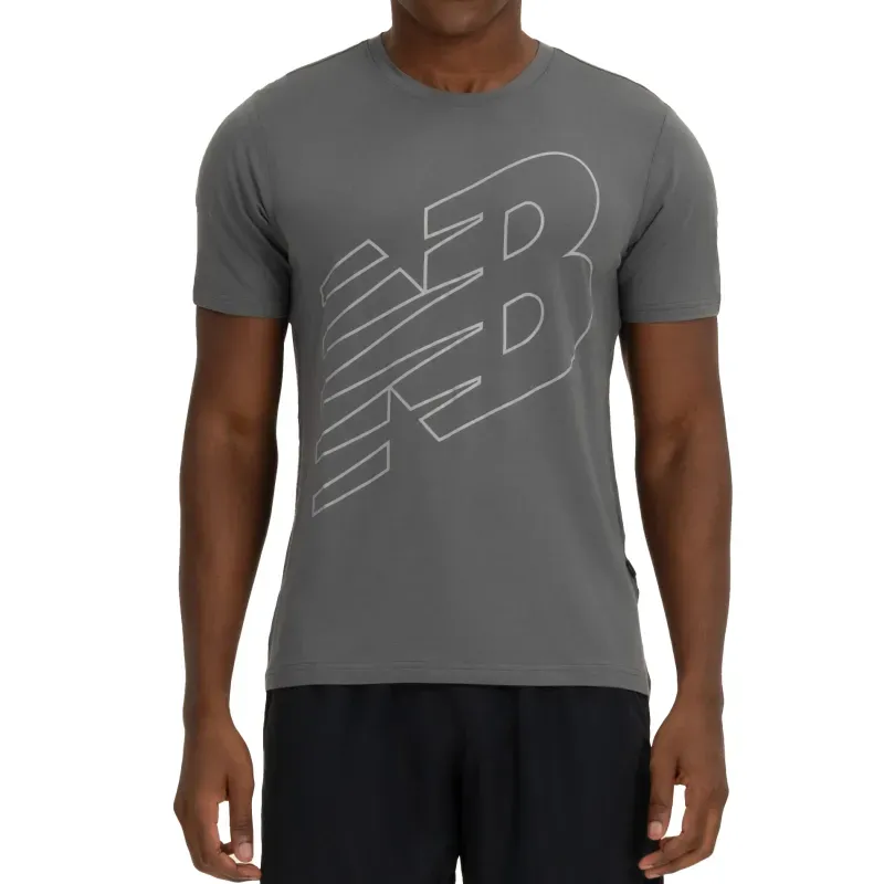 Camiseta Logo Performance Masculina Cinza GG