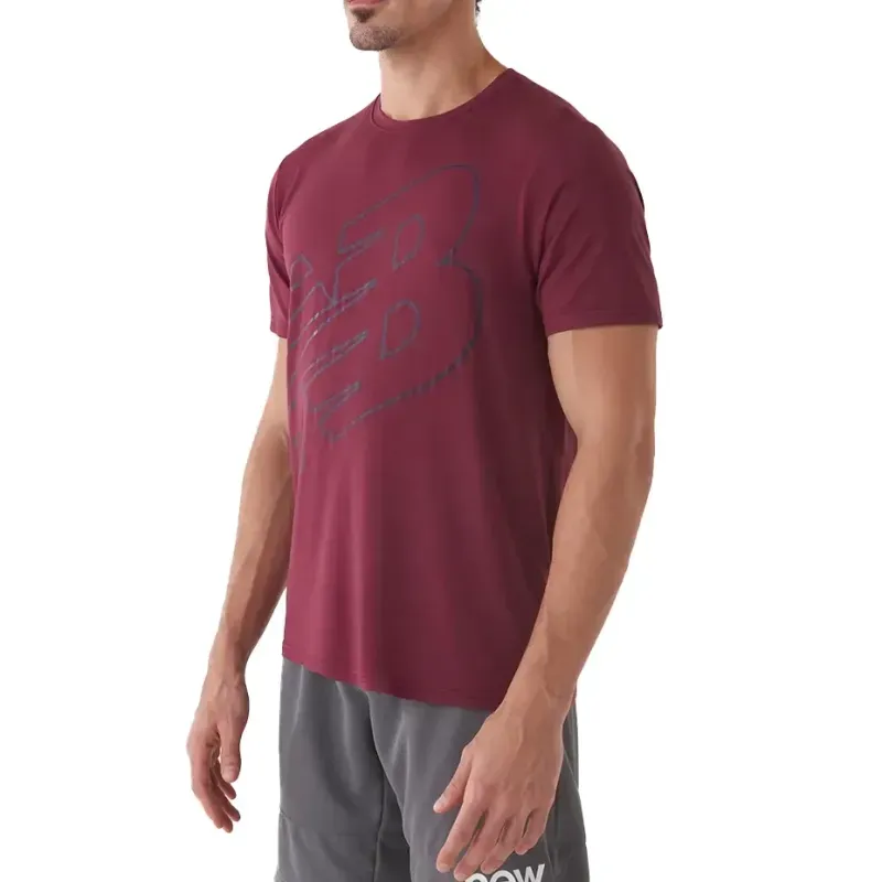 Camiseta New Balance Masculina Logo Performance Vinho VINHO - GG