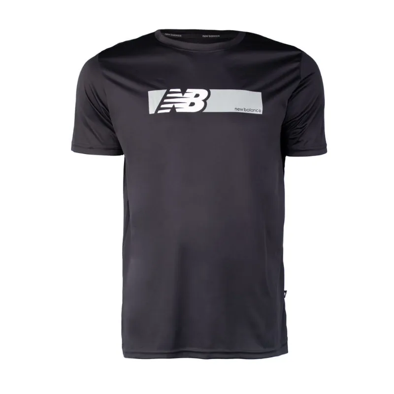 Camiseta Masculina New Balance Box Performance Manga Curta Preto - G