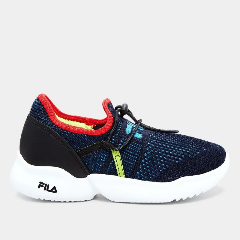 Tênis Infantil Fila Play - Unissex - Preto+Azul