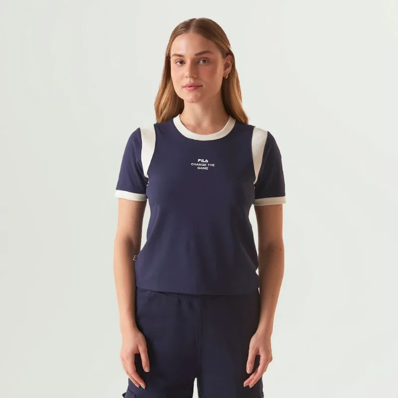 Blusa Fila Ribbed Letter Retro Feminina M