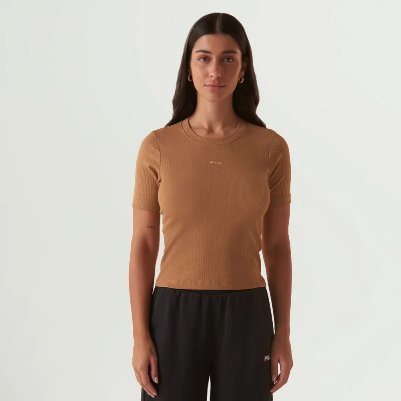 Camiseta Fila Regular Essentials Canelada Feminina GG