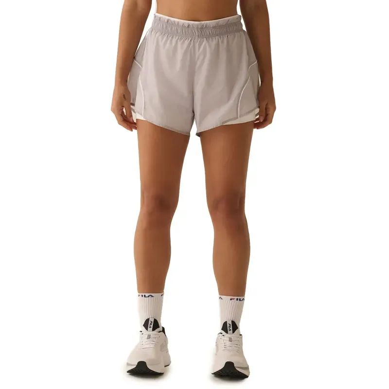 Shorts Fila Duplo Line Feminino Cinza G