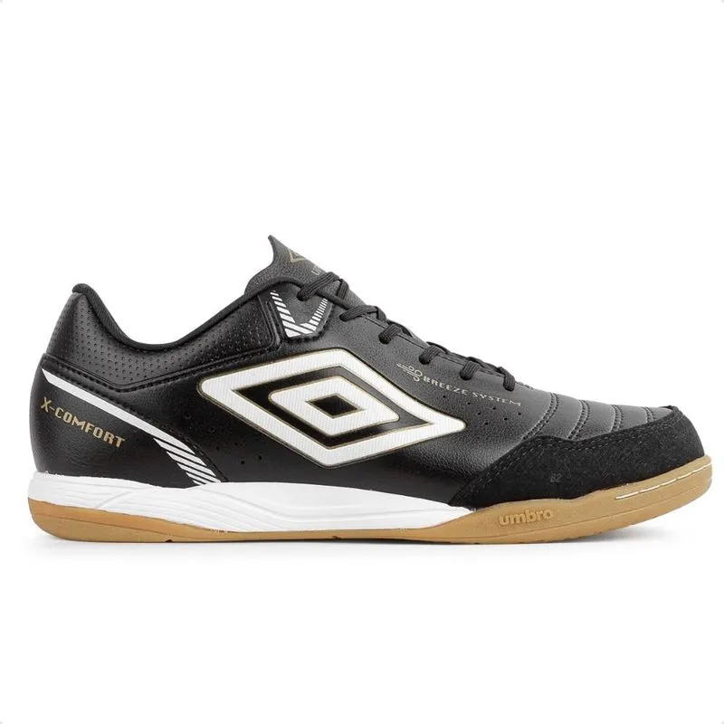 Chuteira Futsal Umbro X-Comfort Masculina 35 / Preto Dourado