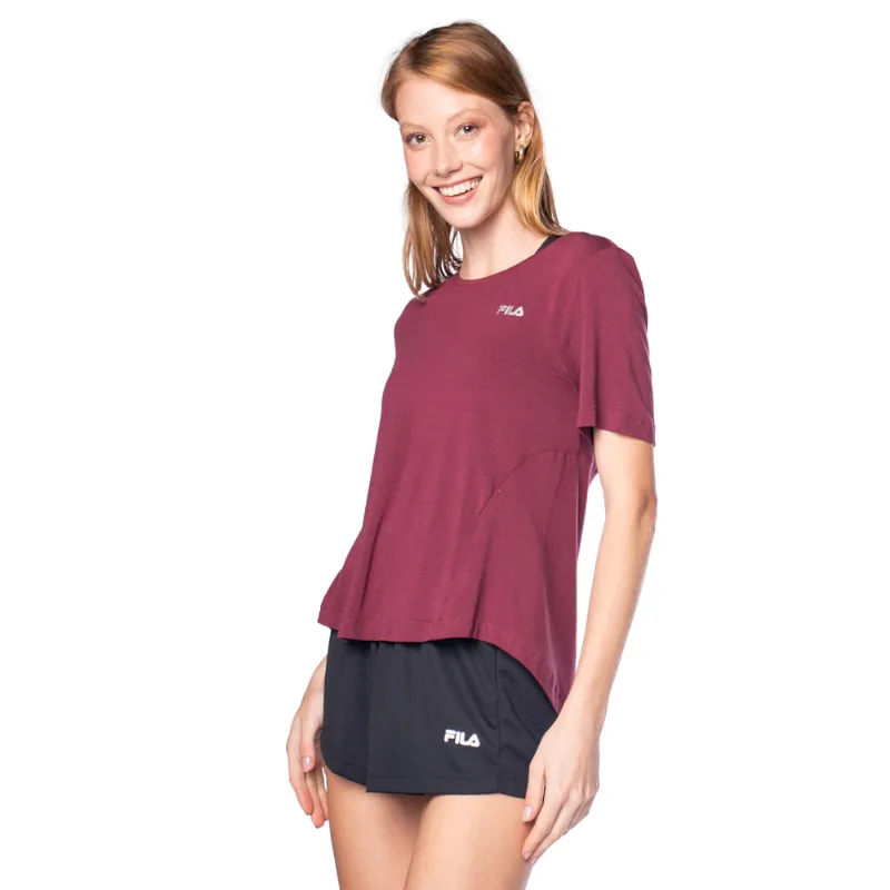 Camiseta Feminina Fila Future Sports Flow Vinho - M
