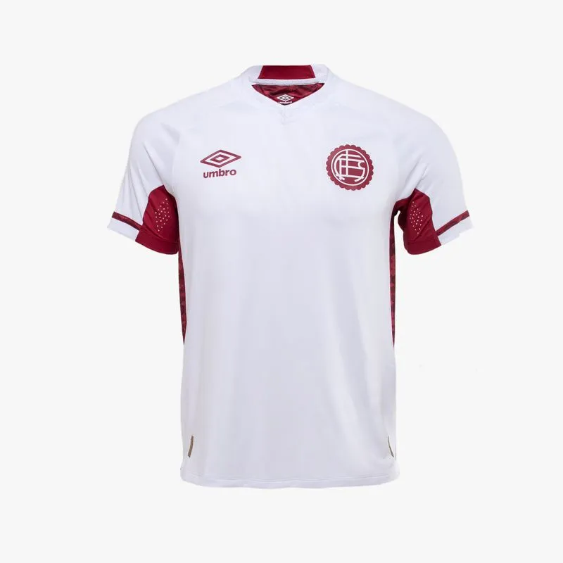 CAMISETA UNISEX UMBRO CLUB ATLETICO LANUS OF.2 2025 - BLANCO/BORDO - M