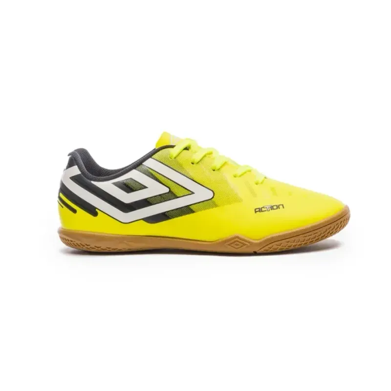 Chuteira Umbro Action JR Futsal Amarela Infantil 31