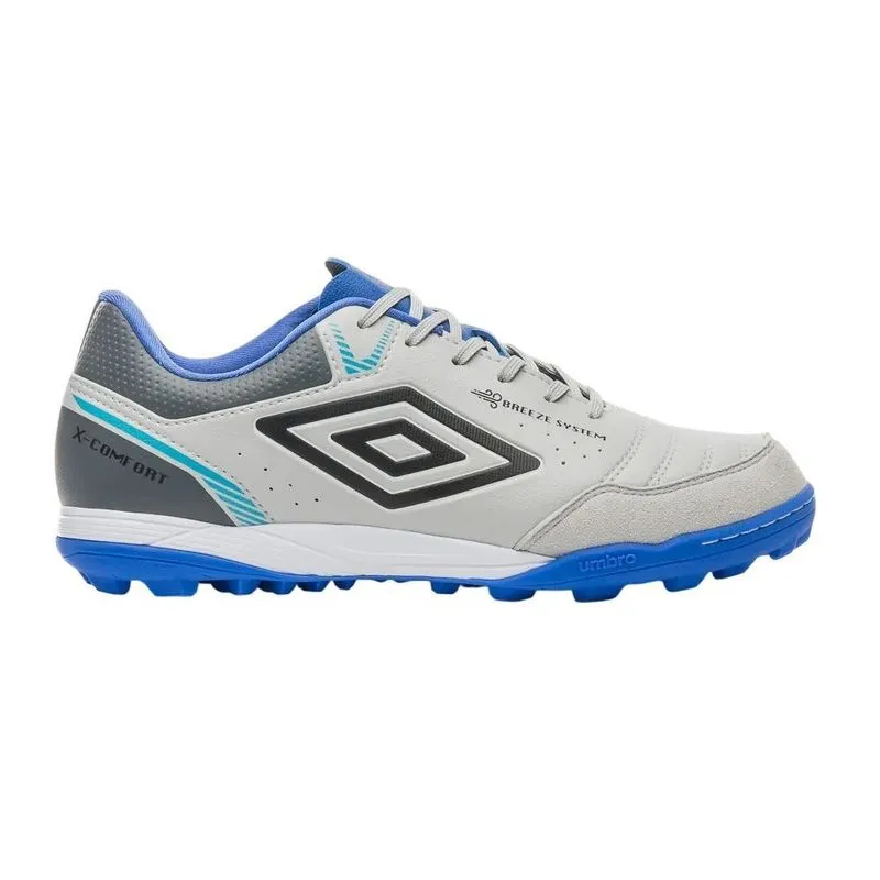 Chuteira Umbro Society X-Comfort Masculina U01FB00254-838 43 / Cinza-Azul