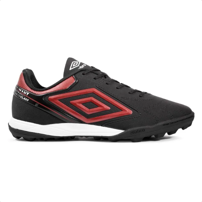Chuteira Society Umbro Adamant Master Class Club Masculina 38 / Preto / Vermelho