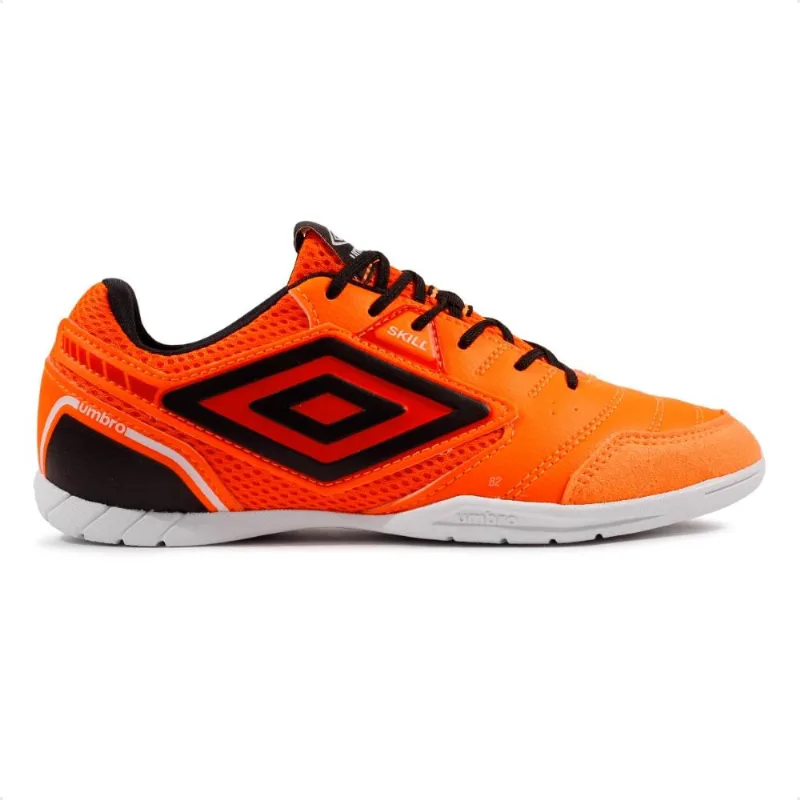 Chuteira Futsal Umbro Skill Unissex 45 / Laranja / Preto